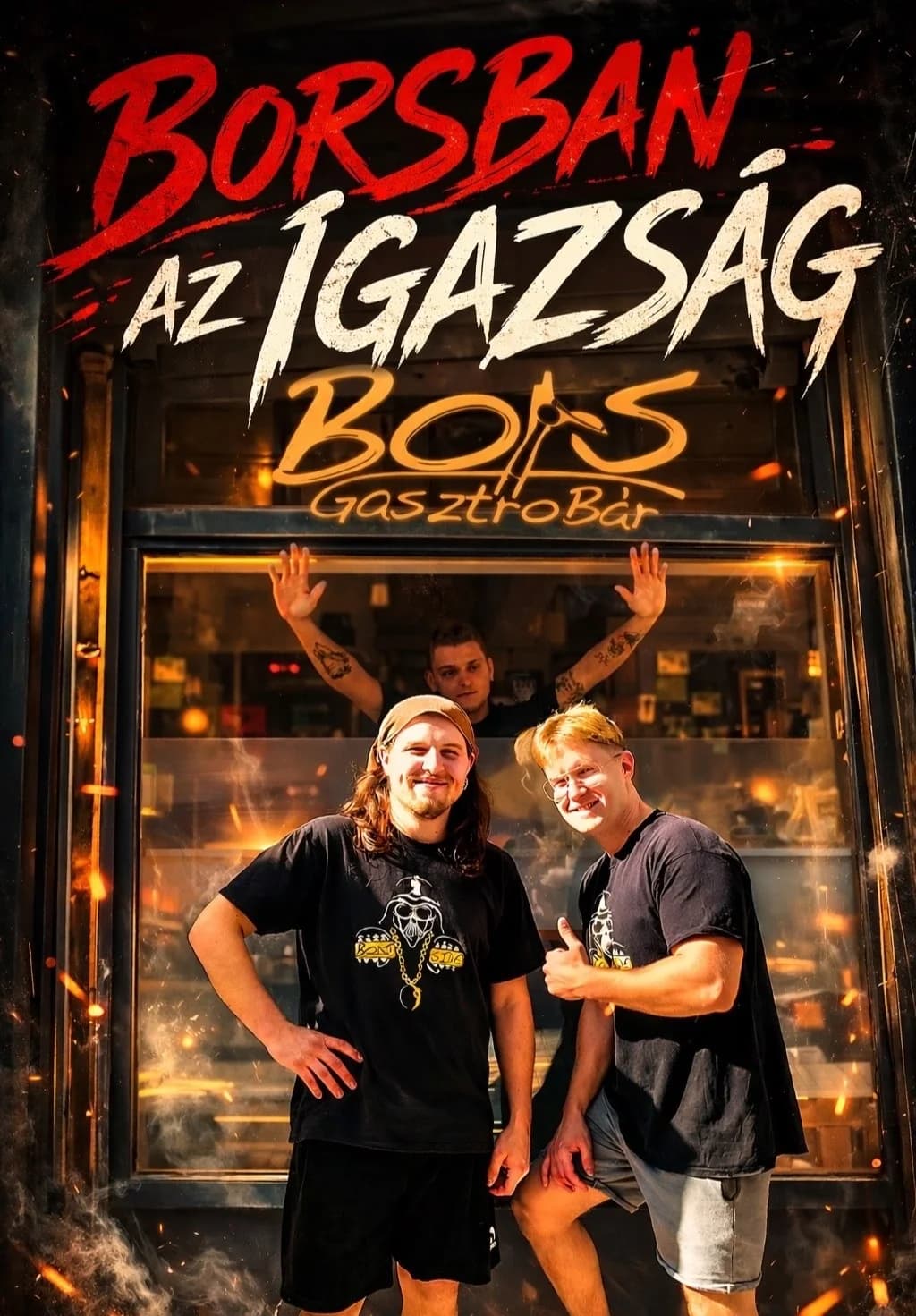 The Bors crew standing outside their Kazinczy Street counter