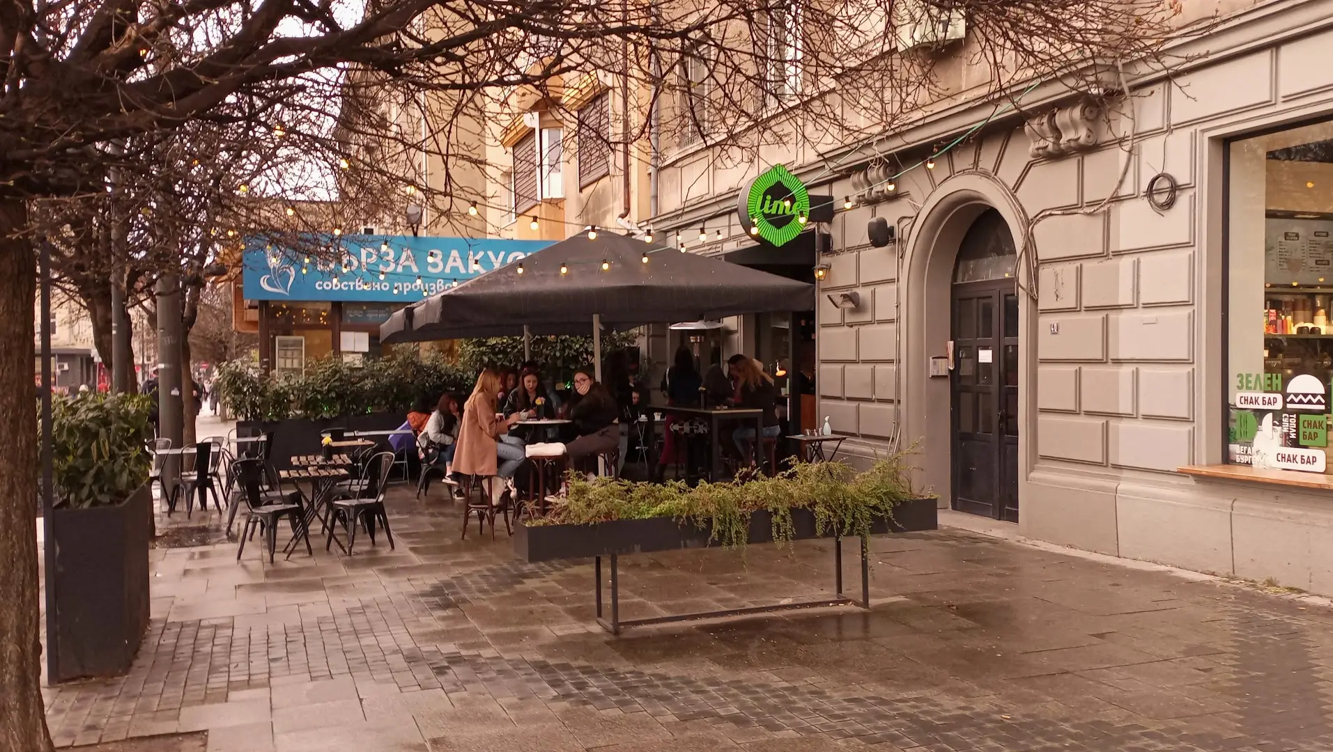 Lime Cafe terrace on Graf Ignatiev Street