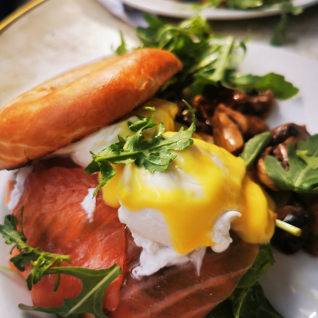 Eggs Royale served at Café de Provence