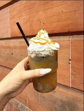 Iced cream-topped drink from Cafe Strange Brew's Instagram