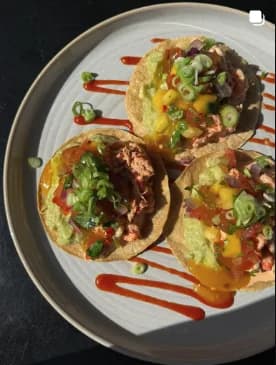 Loaded savoury tacos from Cafe Strange Brew's Instagram