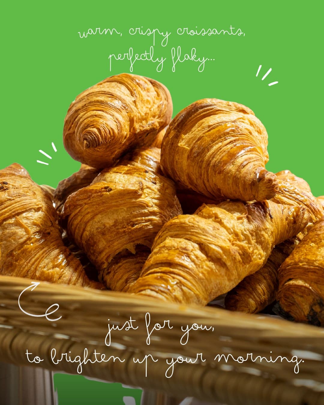 Corbeille de croissants de l’Arty Caffé